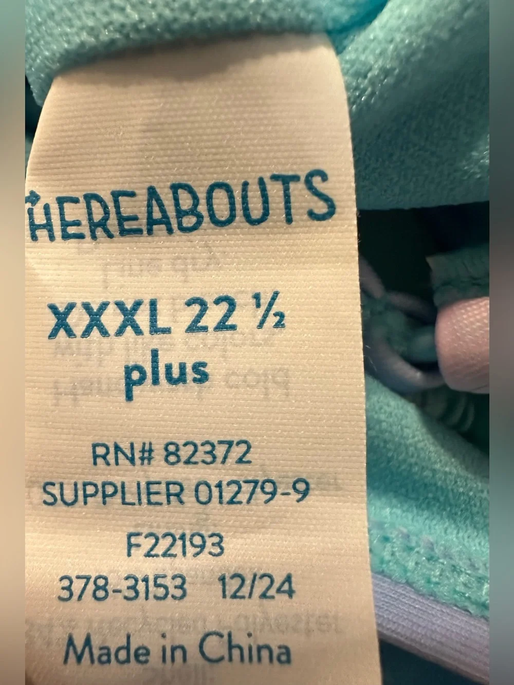 Thereabouts Size 3XL (22.5 P) Swimsuit NWT